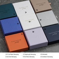 Boîte cadeau en carton personnalisée PandaSew avec logo/taille/couleur, boîte à bijoux avec couvercle coulissant pour emballage de bijoux
