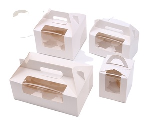 Caja de Regalo para Pasteles de Papel Desechable Personalizada para Cumpleaños, Diseño de Embalaje para Pastelería con Asa, Venta al por Mayor, Novedad 2026 - Product Image 4