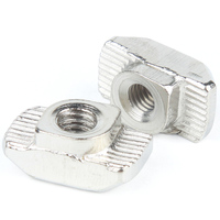 Écrou en T en aluminium et acier inoxydable M4 M5 M6 M8 M10 Profil 1/4-20, écrou à marteau en T 6 mm, écrou à fente en T