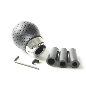 Pommeau de levier de vitesse universel en cuir, 5 ou 6 vitesses, ergonomique, pour voiture - Product Image 1