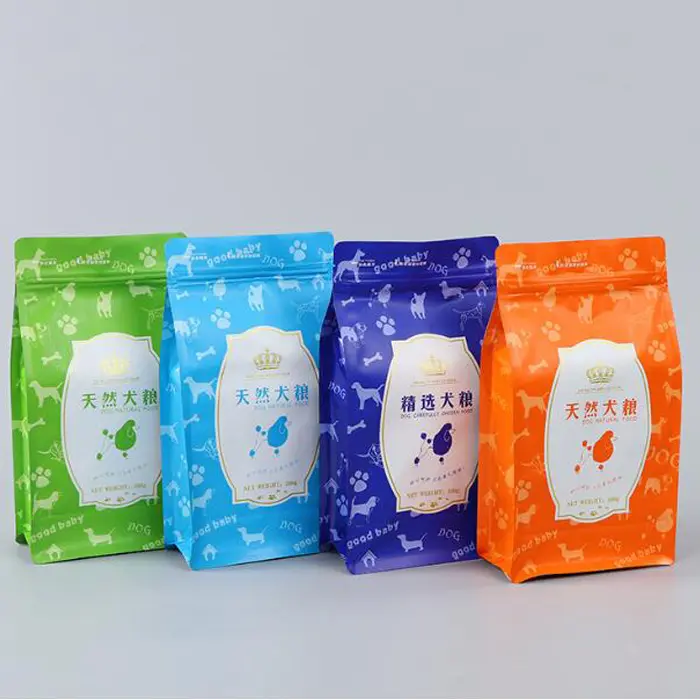 1.5KG Custom Printing Cat Food Kraft Paper Packaging Pet Food Bag, Dog Food Treat Packaging Paper Bag Zipper Lock Bags