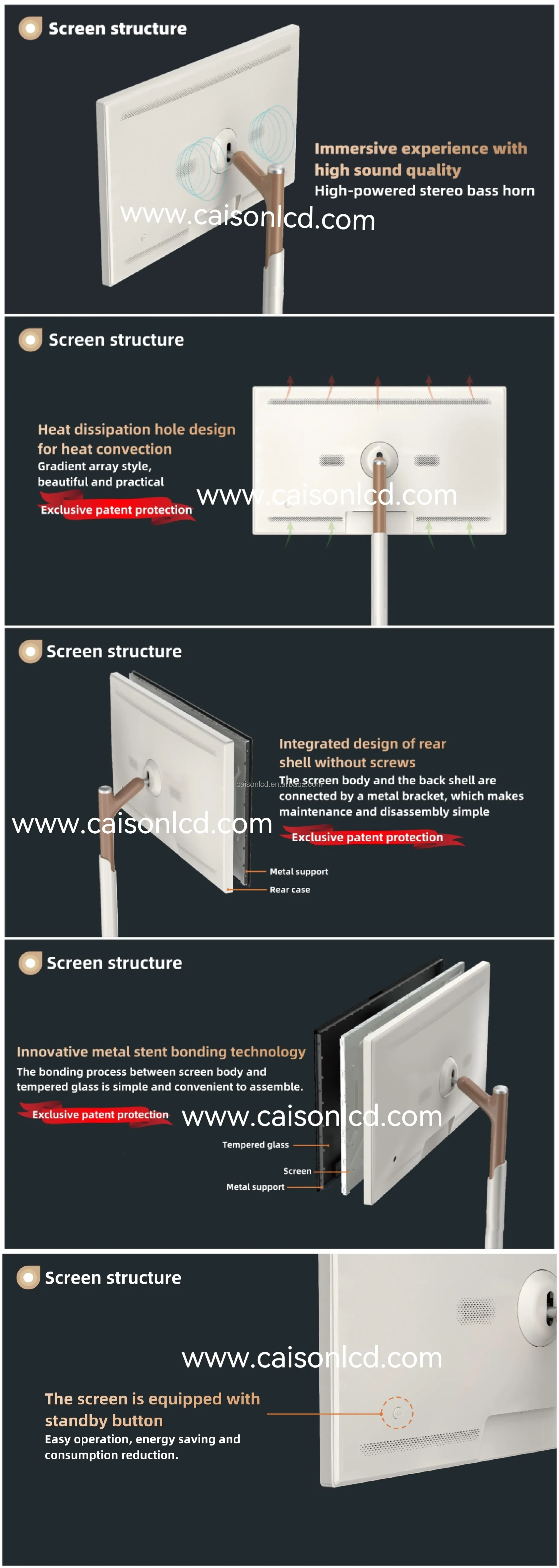 32 pollici Android Stand By Me supporto Tv 1920x1080 schermo pavimento smart TV LCD display smart display digital signage