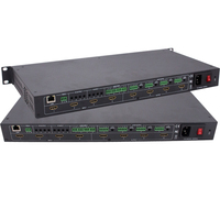 Commutateur matriciel 2.0 UHD 4x4 sans coupure 18 Gbit/s avec boîtier métallique et prise en charge 7.1 canaux pour systèmes de murs vidéo