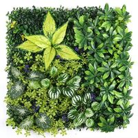 Panel de arbustos artificiales colgantes de 50x50cm, azulejo de pared de hierba verde para decoración del hogar, fácil de colgar, pared de plantas