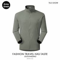 Veste de course à pied unisexe imperméable, coupe-vent, respirante, séchage rapide, anti-déchirure, avec fermeture éclair, grande taille, patchwork, monocouche