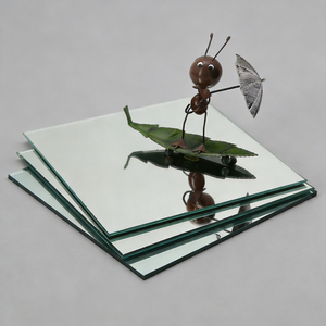 Zilverkleurig koperkleurig getint ultrahelder gehard spiegelglas voor gebouwen, multifunctionele LED gehard glazen spiegel - Product Image 2