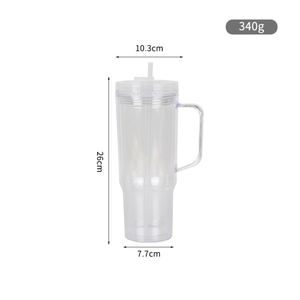 Bán buôn BPA miễn phí Quả cầu tuyết crafting khoảng trống 40oz nhựa đôi tường snowglobe Tumbler với pre-khoan lỗ và xử lý - Product Image 2