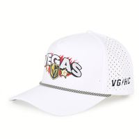 Casquette sport à 5 panneaux en nylon pour hommes, imperméable, découpée au laser et percée de trous, chapeau Gorras perforé avec fermeture à pression