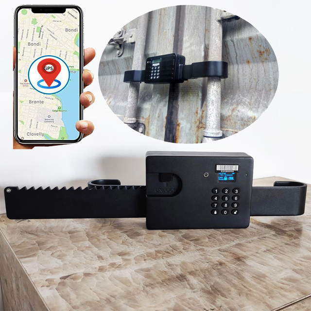 2G 3G 4G Door Arm Container Satellite Gps Lock Electronic Lock Tracker for Container Truck