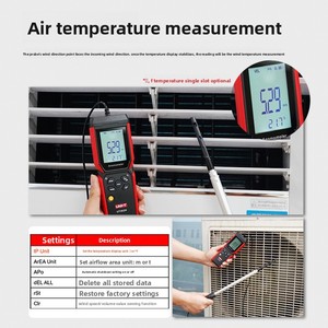 Anemómetro de Hilo Caliente Uni-T UT362H, Instrumento Digital de Alta Precisión Tipo Split para Medir Velocidad del Viento, Volumen de Aire y Temperatura del Aire - Product Image 2
