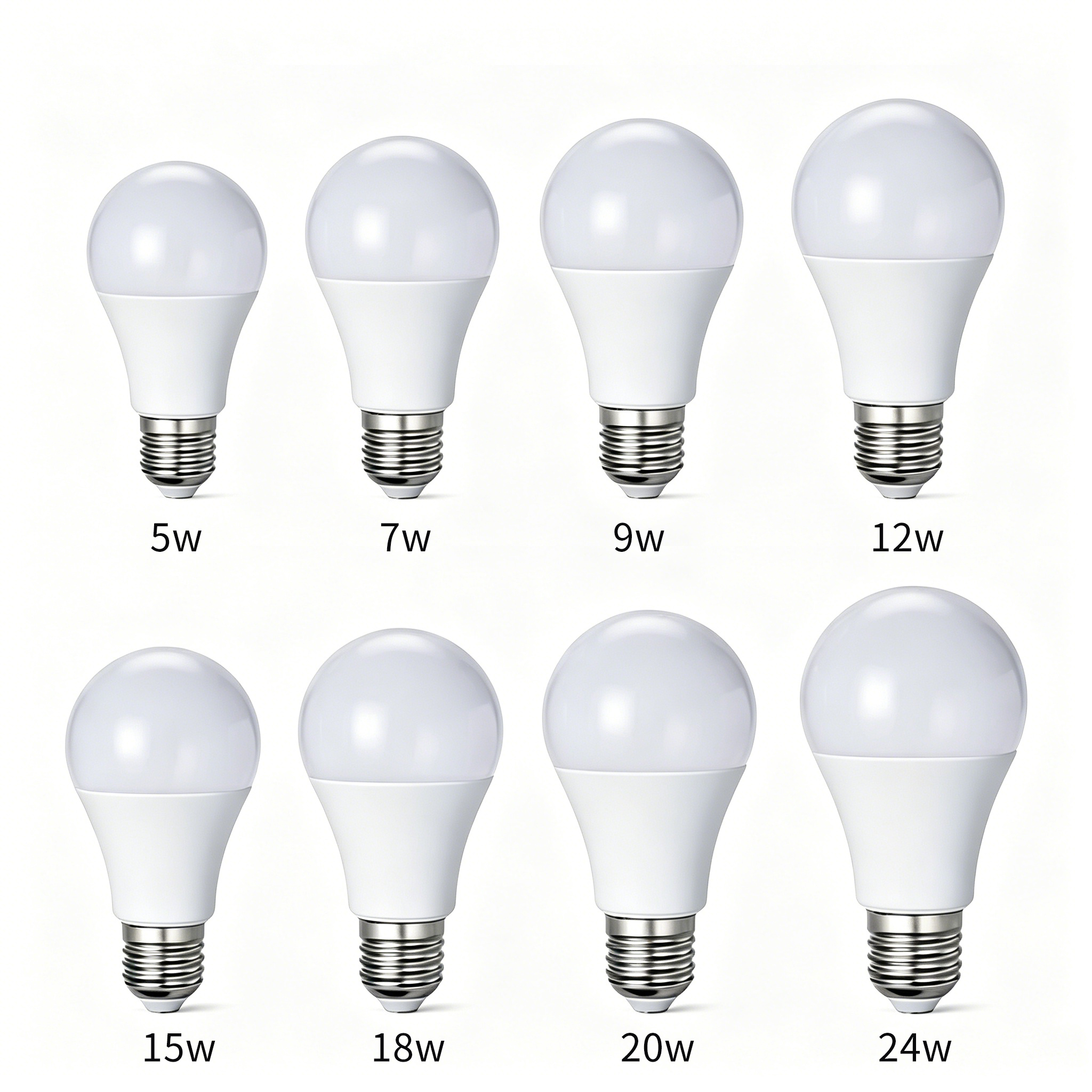 Woojong Energy Saving A60 LED Bulb E27 E26 B22 Base 3W-24W High Brightness Lamp CE ERP Certified for Indoor Home Lighting