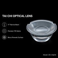 OSYS-Optics PC LED Spotlight Lens Tai-chi Soft Light 36 Derajat FWHM Retail Display Downlight Soft Edge Wall Illumination Optic