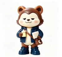 Figurine d'art de collection personnalisée en forme d'écureuil, statue de dessin animé en PVC, fabrication OEM en Chine, figurine personnalisée pour la vente en gros de produits de marque