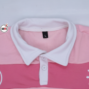 Custom Button up T-<b>shirt</b> Hombre Embroidery Print Boxy Oversized 100% Cotton Striped <b>Long</b> <b>Sleeve</b> Rugby <b>Polo</b> <b>Shirt</b> - Product Image 1