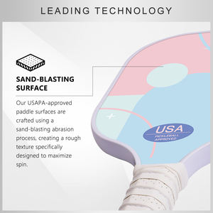 FitSpark 2026 Nouvelle Vente Chaude Raquette de Pickleball Personnalisée à Cadre Adhésif Durable Noyau en Nid d'Abeille Approuvée par l'USAPA Divertissement - Product Image 6