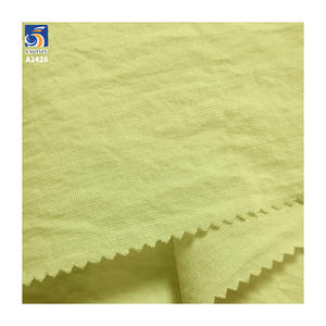 قماش فستان خفيف الوزن A2426 بوزن 100 جرام/متر مربع، قطن مغسول بملح البحر، مجعد، 90% قطن و10% نايلون، قماش بوبلين عادي للفساتين - Product Image 3