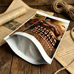Bolsas de embalaje para alimentos congelados, impresas a medida, a prueba de olores, resellables, con cierre de cremallera, para carne seca y charcutería. - Product Image 4