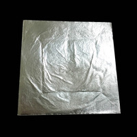 Feuille d'imitation argent en aluminium de qualité professionnelle 16*16 cm 1000 feuilles par paquet pour dorure, moulage métallique, artisanat métallique