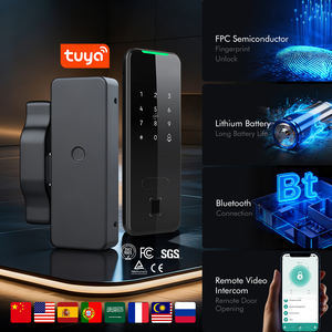 กุญแจล็อคประตูกระจกอัจฉริยะ Tuya พร้อมระบบสแกนลายนิ้วมือ เชื่อมต่อบลูทูธ รุ่น KX M10 - Product Image 1