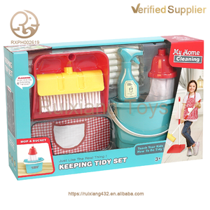 Ménage balai pelle à poussière semblant jouer préscolaire ménage nettoyage <span class=keywords><strong>jouet</strong></span> ensemble pour enfants avec robot de balayage - Product Image 6
