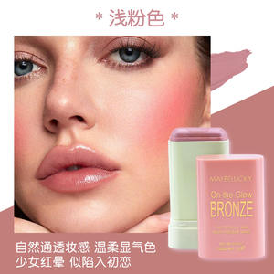 Resaltador de rubor de cuatro colores de estilo americano europeo <span class=keywords><strong>palo</strong></span> de contorno transfronterizo nuevo maquillaje de cara Mineral tridimensional - Product Image 2