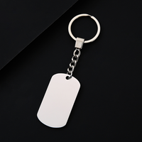 Ensemble de porte-clés en métal vierge Ywyougang, 7 formes, porte-clés plaqué argent pour gravure laser personnalisée, cadeau
