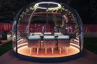 Cabine préfabriquée maison Restaurant maison transparente bulle glamping dôme air location dôme tentes pour événements dôme tente