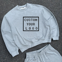 Sweat-shirt à col rond personnalisé avec broderie de votre logo, unisexe, streetwear, ensemble assorti de pantalon de survêtement/short