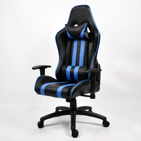 Chaise de gaming confortable en cuir avec dossier inclinable et hauteur réglable pour configuration de jeu, chaise de gaming confortable noire