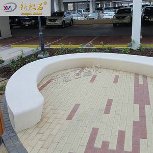 Nueva Banco Redonda de Piedra Mágica GRC de 3 cm de Grosor, Muebles de Jardín Personalizados - Product Image 3