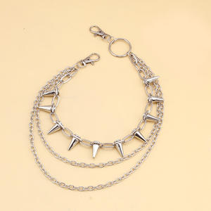 Cadena de cintura unisex de aleación de zinc con púas estilo punk, joyería multicapa para fiestas hip hop, para conjuntos con jeans. - Product Image 2