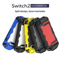 Coque de protection antichoc Mecha pour console de jeu, compatible avec 2 coques détachables en TPU+PC, compatible avec la station d'accueil, anti-chute