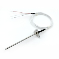 Sonda de Temperatura RTD de Alta Precisión con Montaje de Brida, Sensor de Temperatura para Horno Eléctrico y Freidora de Aire