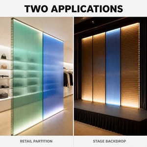 Panneau de revêtement mural lumineux en polycarbonate léger et coloré <span class=keywords><strong>pour</strong></span> affichage intérieur - Product Image 4