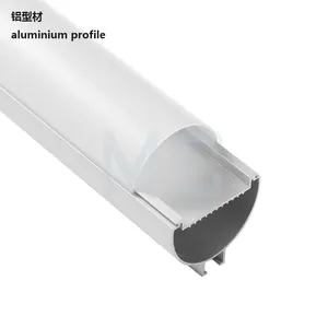 50Mm Lebar Gaya Gantung Bentuk Bulat 6063 Led Ekstrusi Profil Aluminium untuk Strip Cahaya