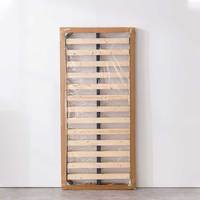 Cadre de lit pliable en bois avec lattes renforcées en métal, installation simple, support solide
