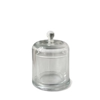 Porte-bougie en verre cristal avec couvercle, diffuseur sans flamme, cloche en verre, pots à bougies, contenants cosmétiques – 3oz, 8oz, 17oz, 25oz