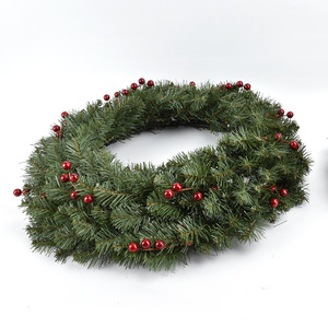 Handmade PVC <b>Christmas</b> <b>Decorations</b> Metal Wreath Door Hanging Ornaments for Home Wall Decor Commercial Space for Shopping Malls - Product Image 4