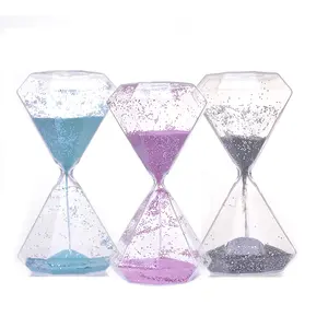 Minuterie en forme de diamant avec verre horaire enfants fournisseurs animés sablier cadeaux d'affaires horloge de sable