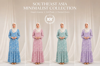 Robe longue personnalisée pour femmes musulmanes, bleu, broderie florale, manches à volants, robe hijab, OEM ODM