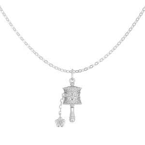 Collier pendentif rotatif roue de prière en argent S925 plaqué or 18 carats avec chaîne à maillons, style religieux unique Dylam - Product Image 1