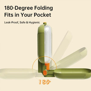 Bouteille d'eau et récipient pour nourriture pour chien 2 en 1, grande capacité, écologique, distributeur de nourriture portable pour animaux de compagnie pour les voyages en plein air - Product Image 4