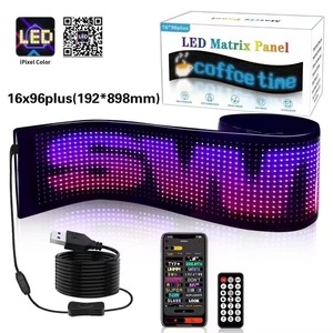 Xe tải Devil Eyes USB cắm LED bảng điều chỉnh 5V 12V 24V linh hoạt xe kính chắn gió hiển thị IP65 hoạt hình Flex màn hình cho Trailer đèn tự động - Product Image 4