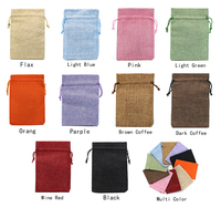 Sacs cadeaux en lin et Jute à cordon coulissant, modernes, en toile de Jute naturelle, emballage de bijoux multi-taille, pochette de mariage