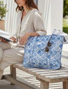 Ginzeal cotone trapuntato con Logo personalizzato in cotone sovradimensionato Tote <span class=keywords><strong>Bag</strong></span> in tela di cotone riutilizzabili durevole Weekender grande Shopping <span class=keywords><strong>Bag</strong></span> - Product Image 1