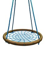 Balançoire de jeu en corde PE avec cadre en alliage de 60 cm, siège en filet pour intérieur et extérieur, idéale pour les jardins d'enfants et les parcs d'aventure