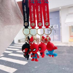 Portachiavi simpatici cartoni animati Spider Man <span class=keywords><strong>Marvel</strong></span> portachiavi decorazione portachiavi auto <span class=keywords><strong>accessori</strong></span> in gomma morbida portachiavi regalo per bambini - Product Image 2