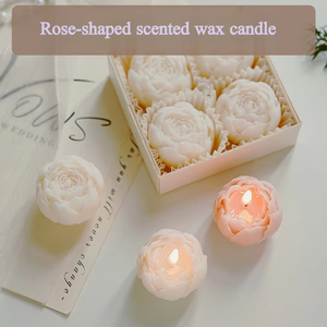 Rose Scented <strong>Candles</strong> Set 4Pcs Floral Aromatherapy <strong>Candles</strong> for Home Decor Wedding Party Gift - Product Image 4