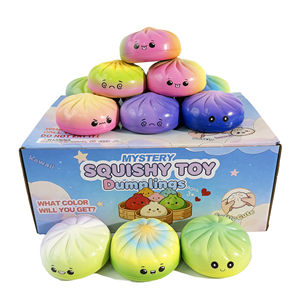 Juego de 12 Juguetes Antiestrés de Espuma PU en Forma de Bollo de Colores, Juguetes Sensoriales <span class=keywords><strong>Mochi</strong></span> Suaves para Aliviar el Estrés, con Logotipo Personalizado - Product Image 6