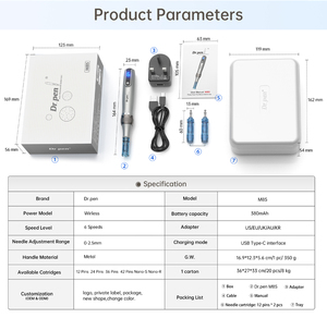<span class=keywords><strong>Derma</strong></span> Pen Électrique à Micro-aiguilles, Interface de Charge USB Type-C, Micro-courant Métallique, Crème Réparatrice pour Cicatrices d'Acné et Pores, Éclaircissant pour la Peau, UE - Product Image 6